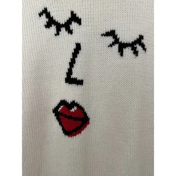 Madewell Making Faces Intarsia Knit Sweater Merino Wool Small - Picture 3 of 9